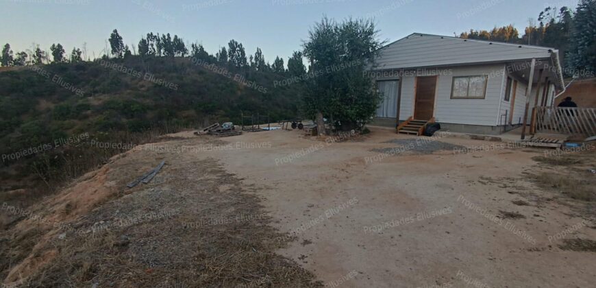 Se vende parcela de 5.000 m² con casa de 100 m² en el sector de Cajón de Lebu, cercana a Fuerte Aguayo, Viña del Mar.