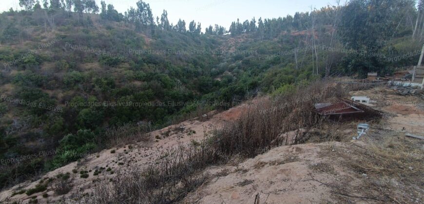 Se vende parcela de 5.000 m² con casa de 100 m² en el sector de Cajón de Lebu, cercana a Fuerte Aguayo, Viña del Mar.