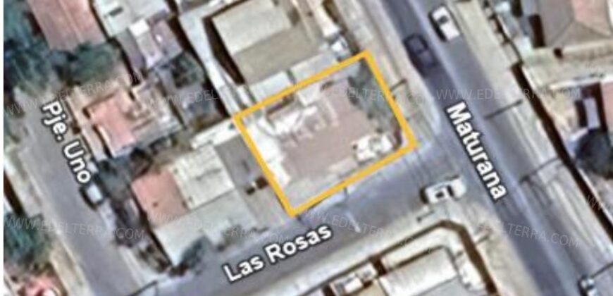 Se vende propiedad de 208 m² – Villa Alemana, esquina entre Avenida Maturana y Calle Las Rosas.